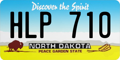 ND license plate HLP710