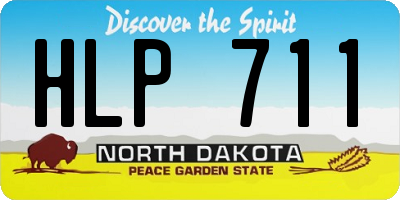 ND license plate HLP711