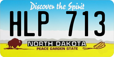 ND license plate HLP713