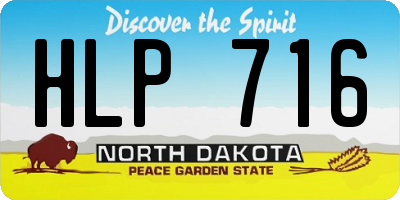 ND license plate HLP716