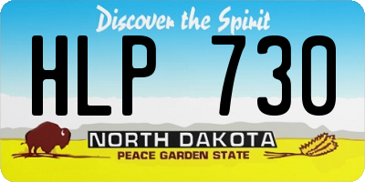 ND license plate HLP730
