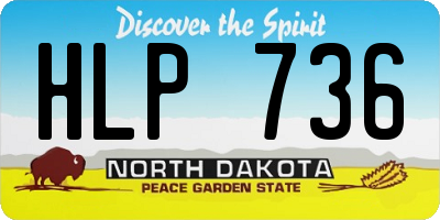 ND license plate HLP736