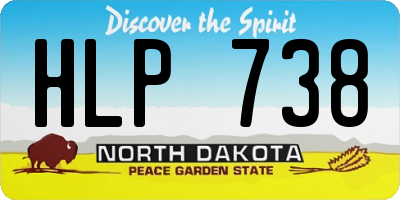 ND license plate HLP738