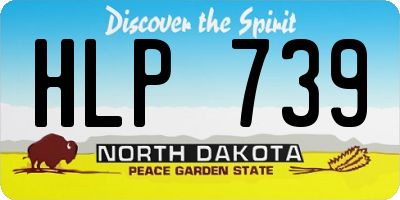 ND license plate HLP739