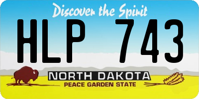 ND license plate HLP743