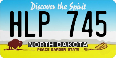 ND license plate HLP745