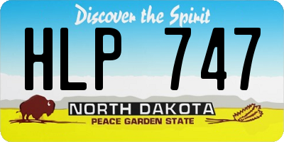 ND license plate HLP747