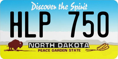 ND license plate HLP750