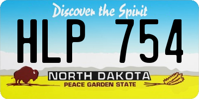 ND license plate HLP754