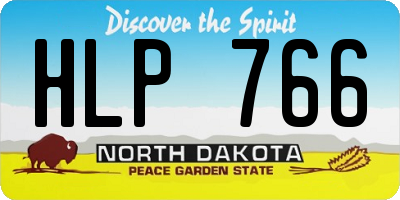 ND license plate HLP766