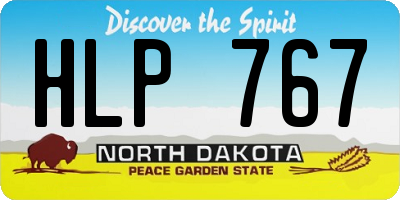 ND license plate HLP767