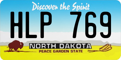 ND license plate HLP769
