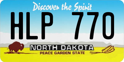 ND license plate HLP770