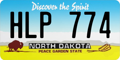 ND license plate HLP774