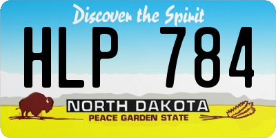 ND license plate HLP784