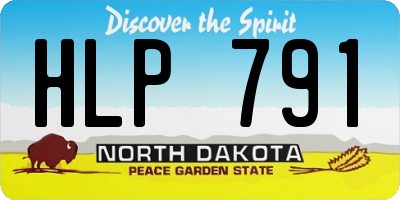 ND license plate HLP791
