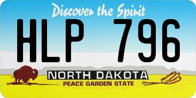 ND license plate HLP796