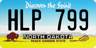 ND license plate HLP799
