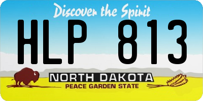 ND license plate HLP813