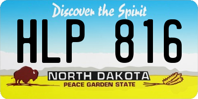 ND license plate HLP816