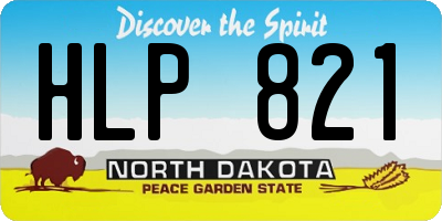 ND license plate HLP821