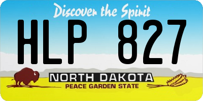 ND license plate HLP827