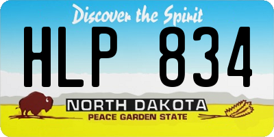 ND license plate HLP834