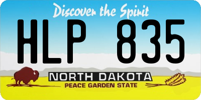 ND license plate HLP835