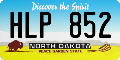 ND license plate HLP852