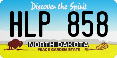 ND license plate HLP858