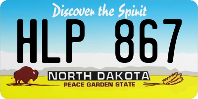 ND license plate HLP867