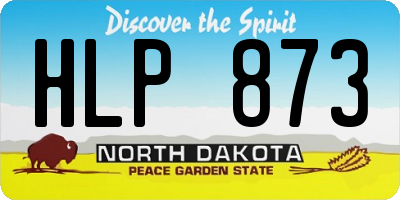 ND license plate HLP873