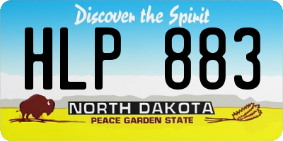 ND license plate HLP883