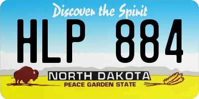 ND license plate HLP884