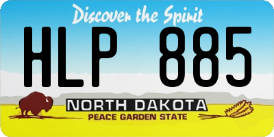 ND license plate HLP885