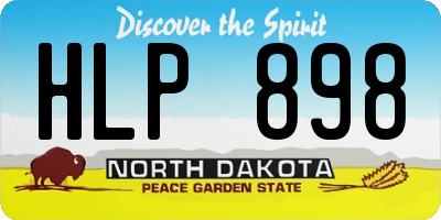 ND license plate HLP898