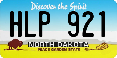 ND license plate HLP921
