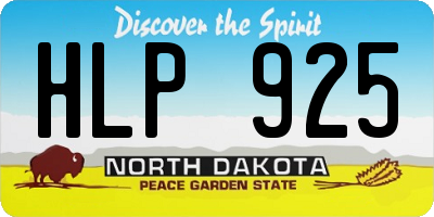 ND license plate HLP925