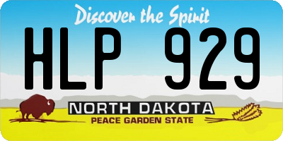 ND license plate HLP929