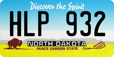 ND license plate HLP932