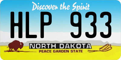 ND license plate HLP933