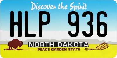 ND license plate HLP936