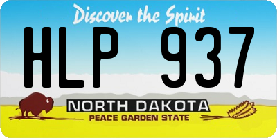 ND license plate HLP937