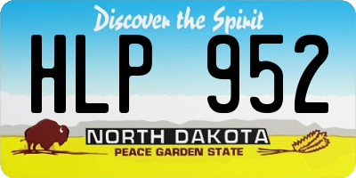 ND license plate HLP952