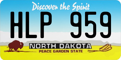 ND license plate HLP959