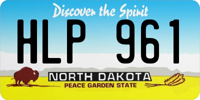 ND license plate HLP961