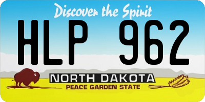 ND license plate HLP962