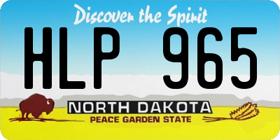 ND license plate HLP965