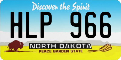 ND license plate HLP966