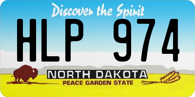 ND license plate HLP974